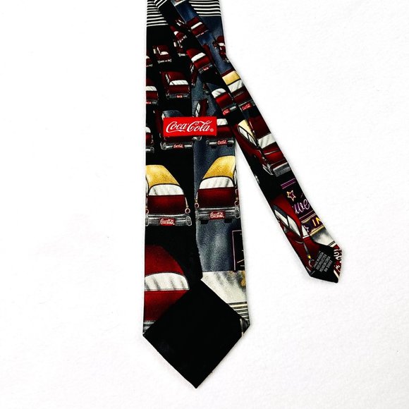 Vintage Official Coca-Cola Neck Tie Drive-In Movie Collectible Tie - Picture 7 of 10